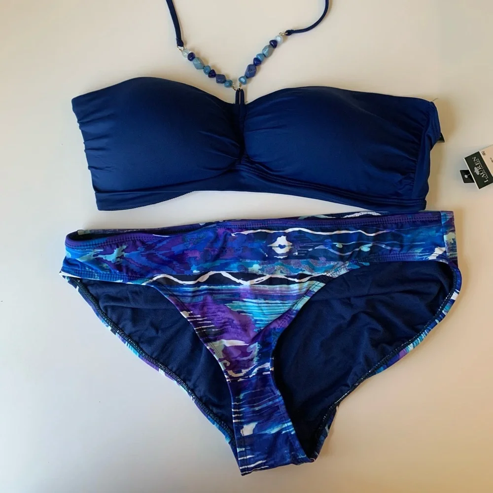 Lauren Ralph Lauren Bikini Set Size 16 - Picture 1 of 10